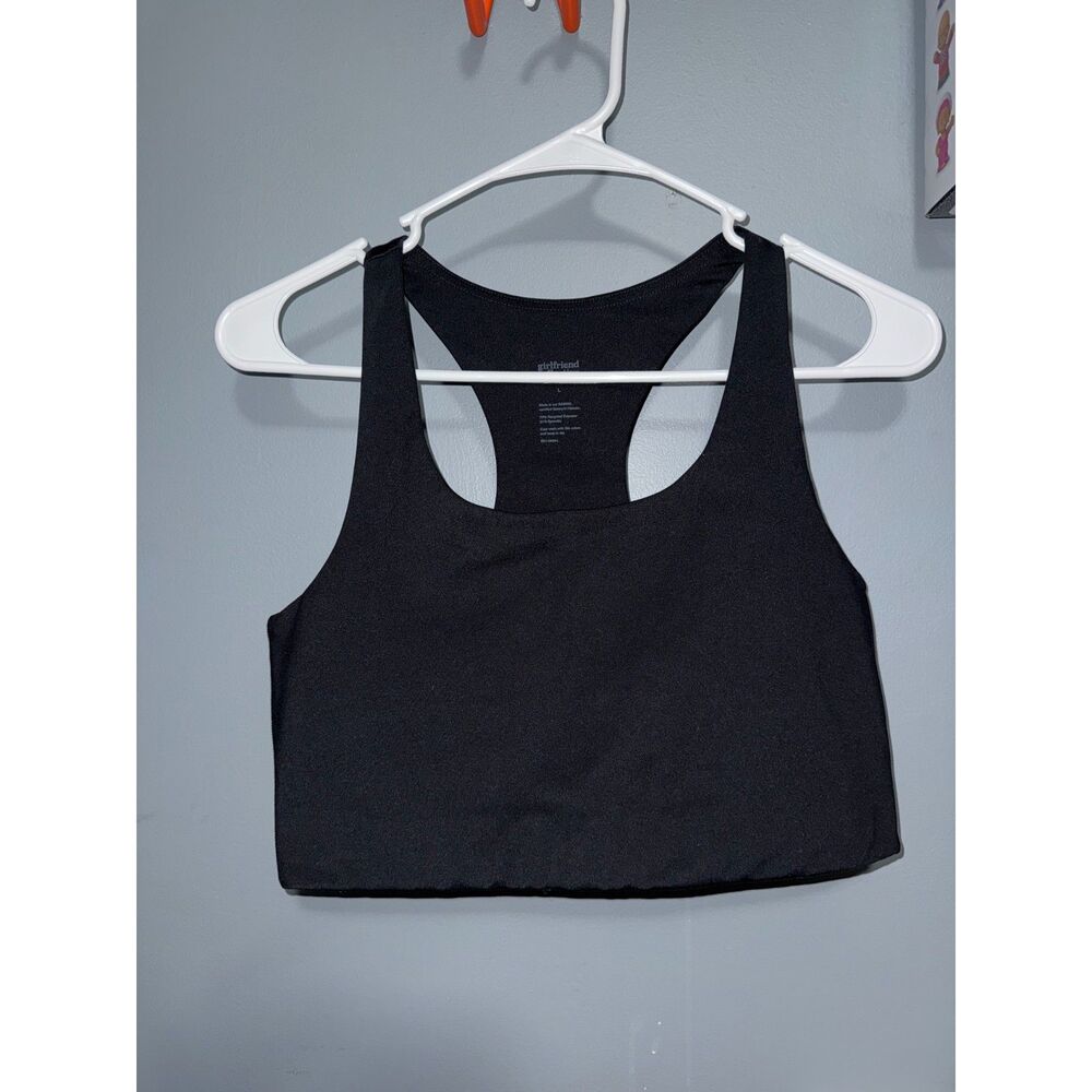 Girlfriend Collective Black 'Paloma' Sports Bra | Size Large | Activewear
